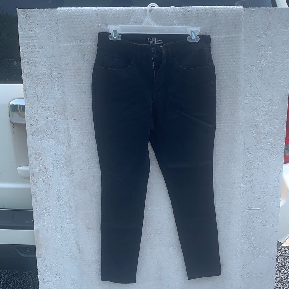 Time and Tru High Rise Skinny Black Jeans